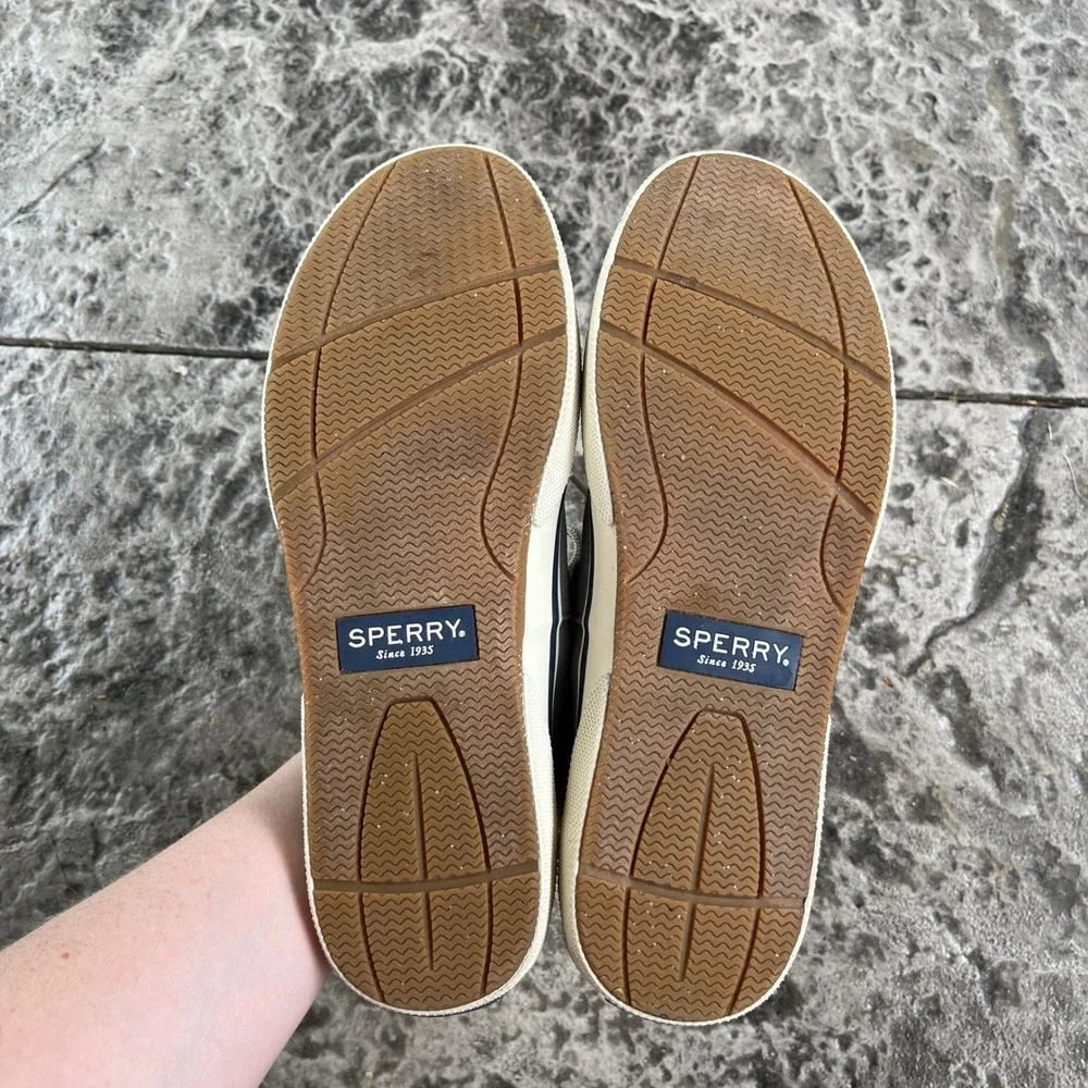 Sperry Top-Sider Bahama Mens Grey Canvas Boat Shoes Sneakers 0772830 Size 9